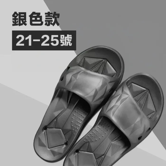 極致工學排水拖-銀色【21-25】